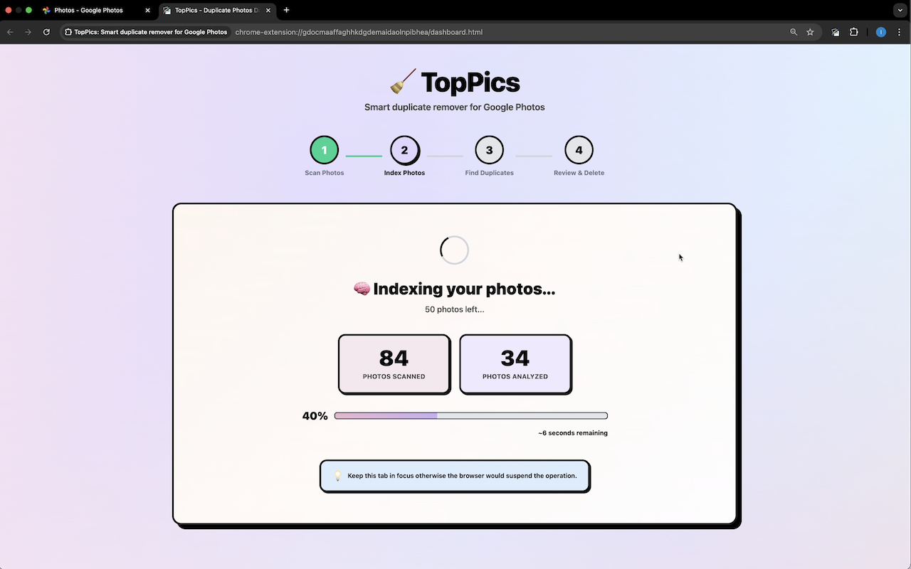 TopPics: Smart duplicate remover for Google Photos - 截图 2