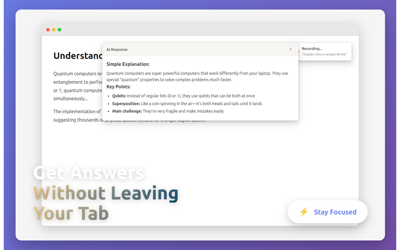 AI Voice Assistant – Smart Browser Copilot - 截图 1