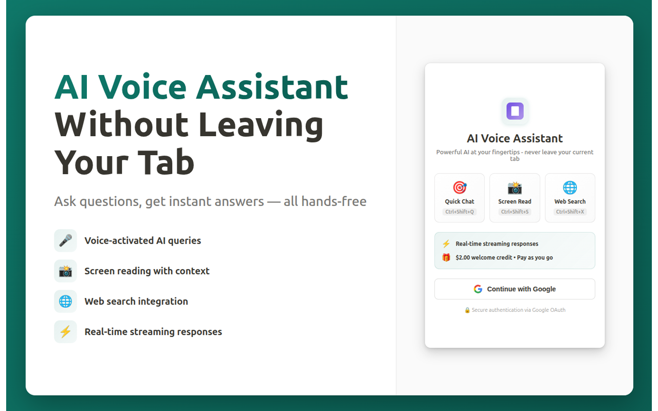 AI Voice Assistant – Smart Browser Copilot - 截图 2