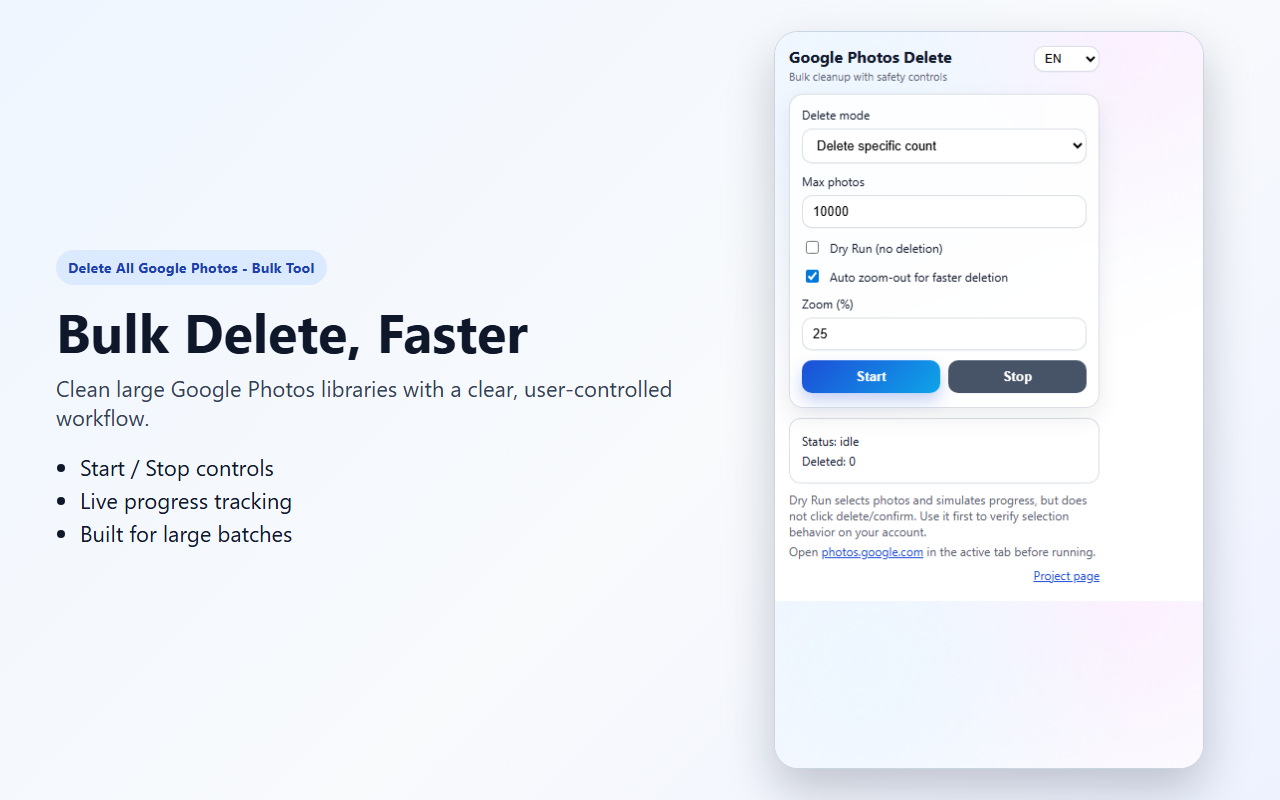Delete All Google Photos - Bulk Tool - 截图 4
