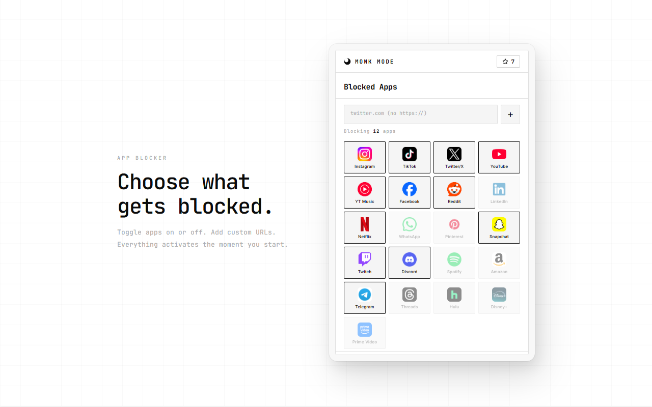 Monk Mode — Website Blocker & Focus Timer - 截图 5