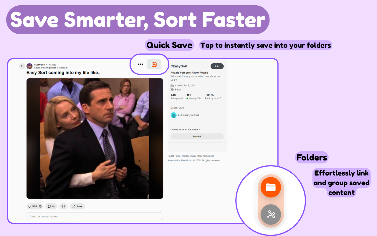 Easy Sort - Reddit Saved Post Manager & Organizer - 截图 4