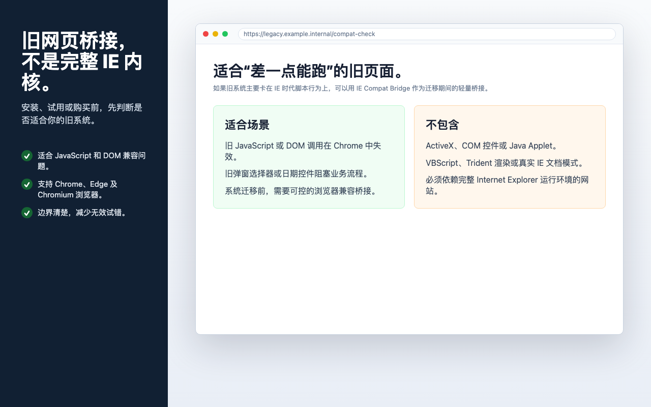 IE Compat Bridge - 旧系统网页兼容工具 - 截图 2