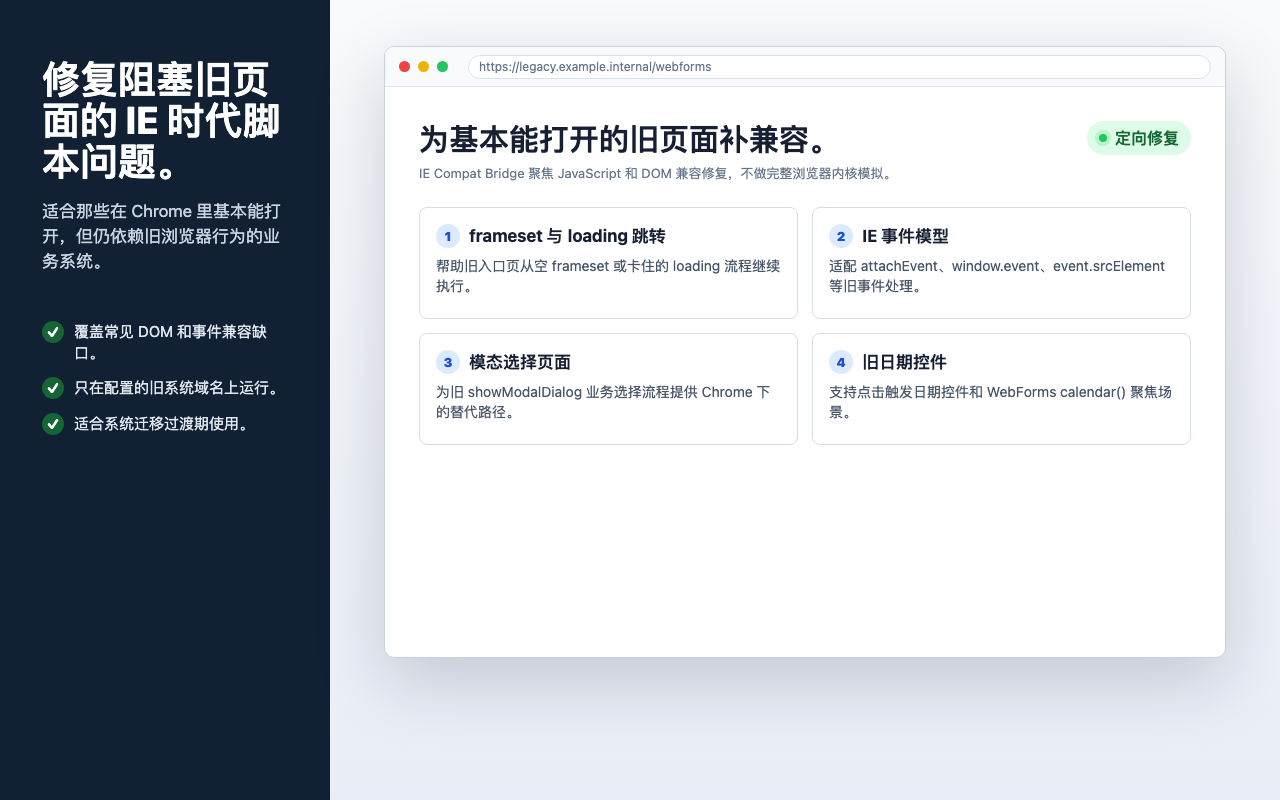 IE Compat Bridge - 旧系统网页兼容工具 - 截图 3