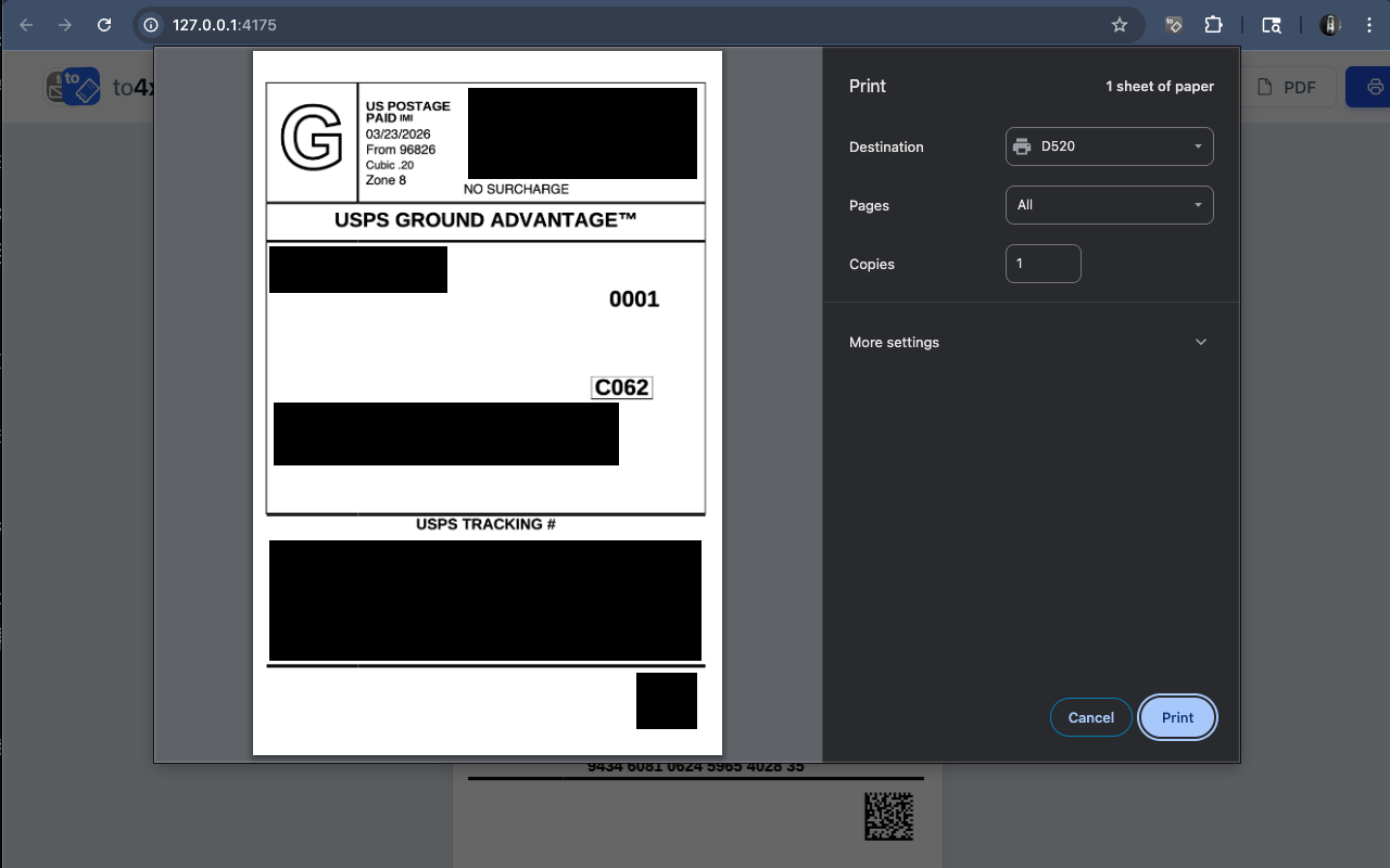 4x6 Shipping Label Printer for eBay - 截图 2