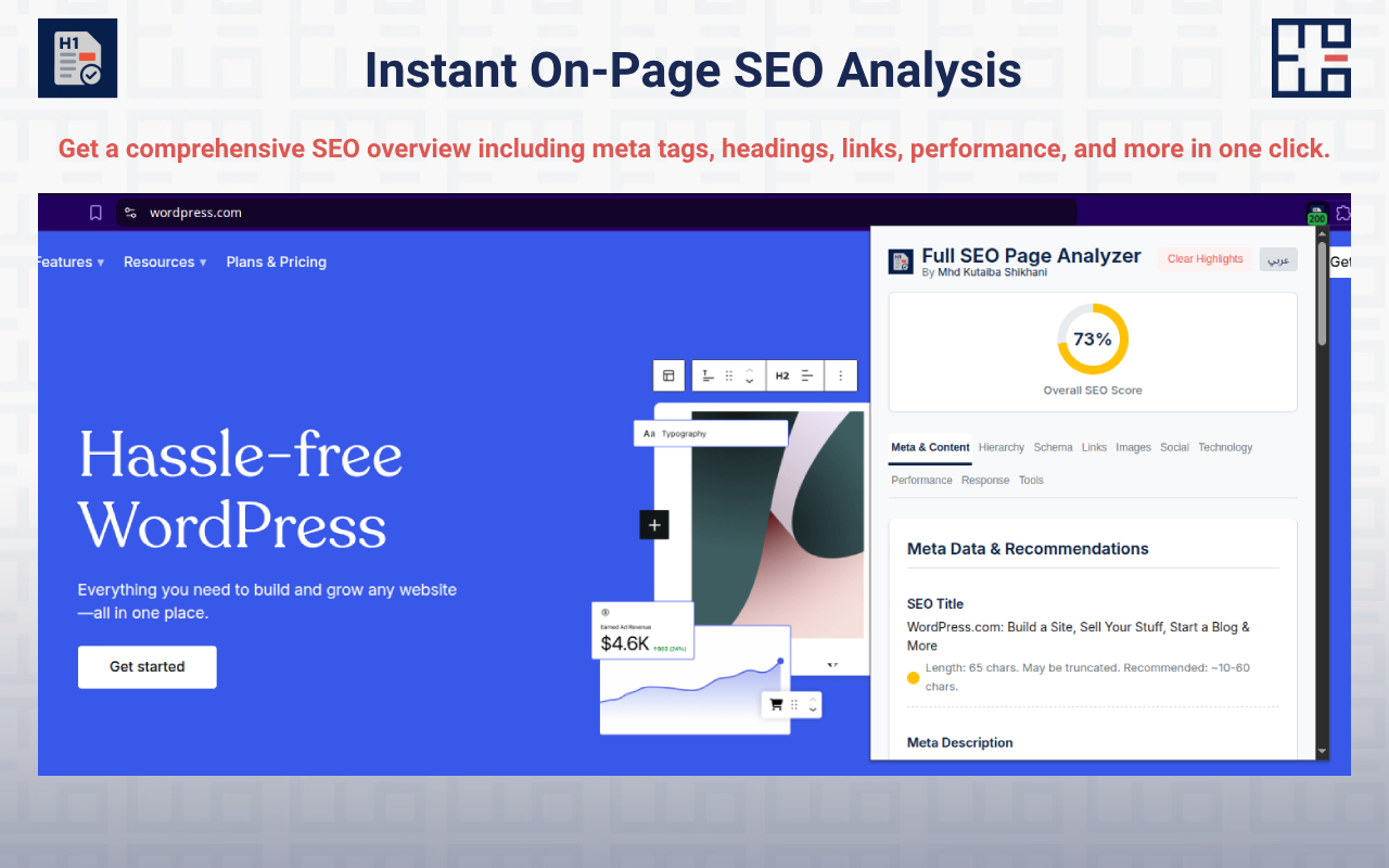 Full SEO Page Analyzer - 截图 1