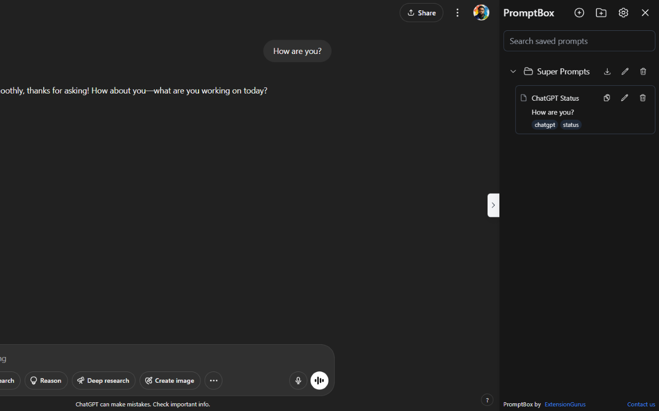 AI PromptBox: Save your prompts on ChatGPT, Claude, Gemini and DeepSeek! - 截图 2