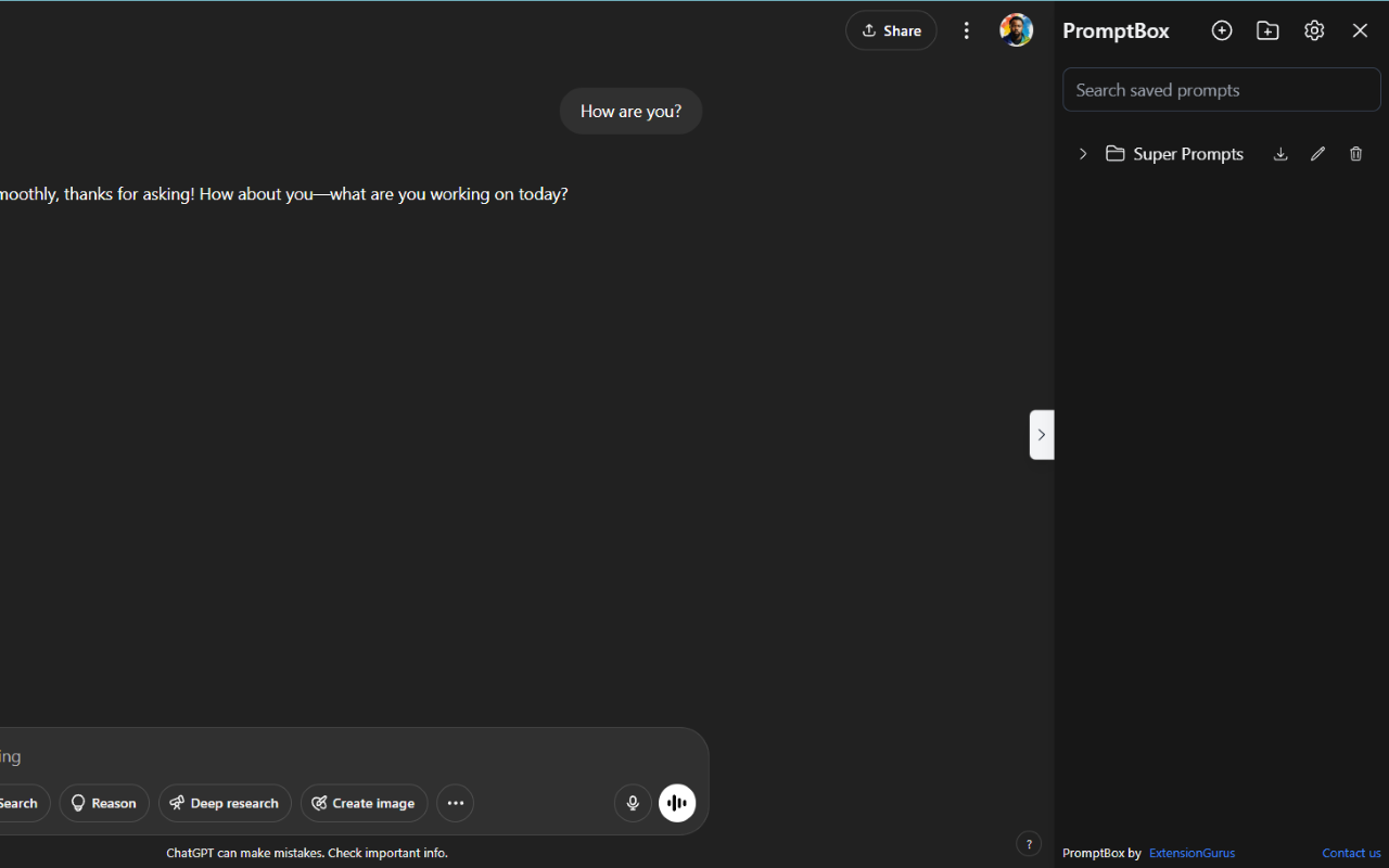 AI PromptBox: Save your prompts on ChatGPT, Claude, Gemini and DeepSeek! - 截图 3