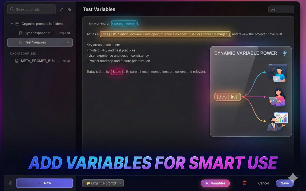 Prompt Manager: AI Prompt Library & Text Expander - 截图 2