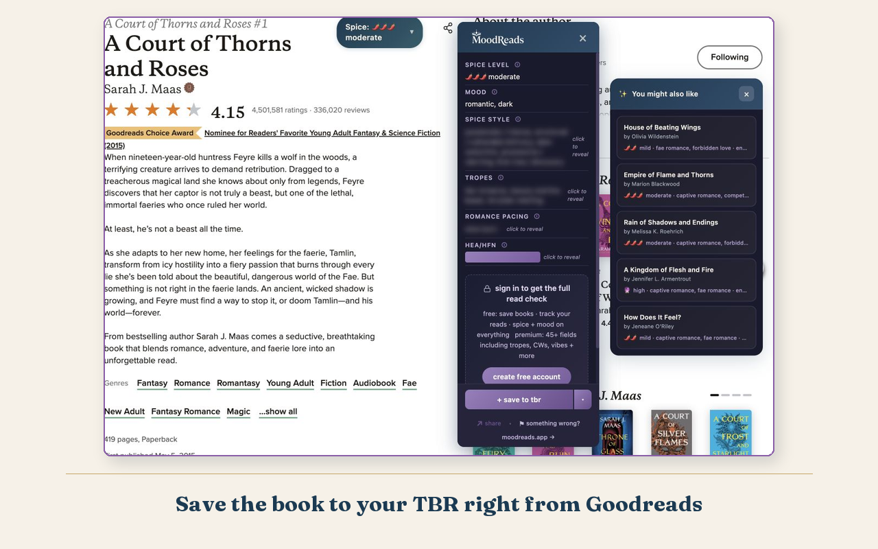 MoodReads - Spice Content for Goodreads & AO3 - 截图 1