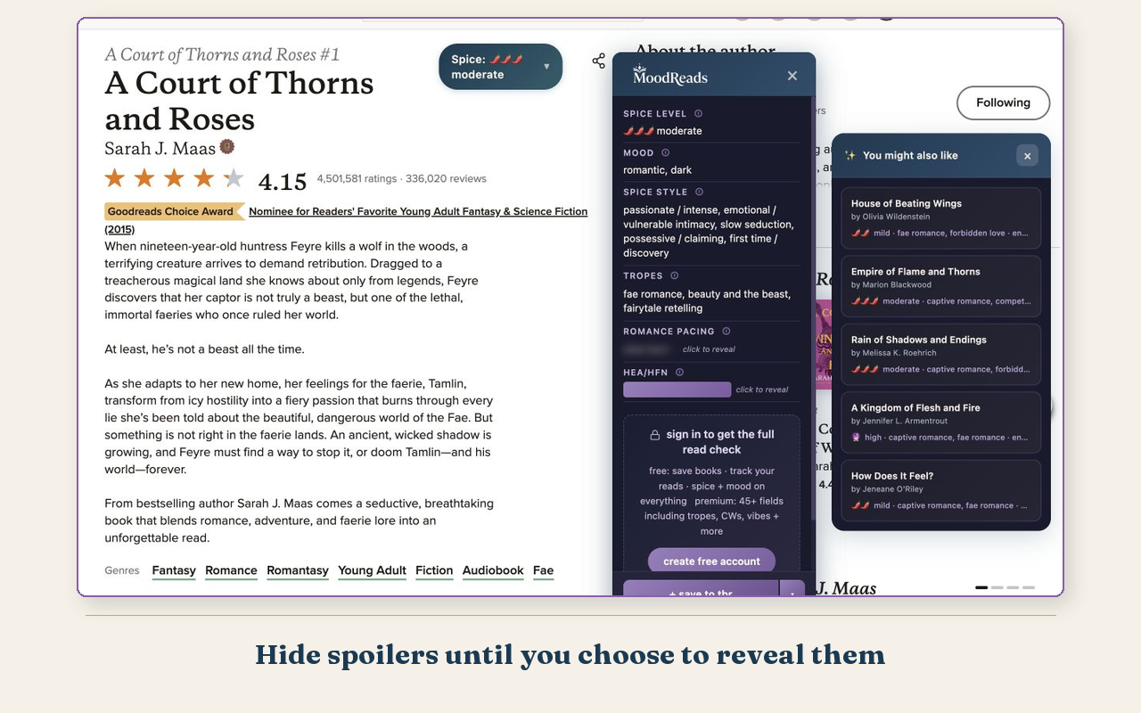 MoodReads - Spice Content for Goodreads & AO3 - 截图 4