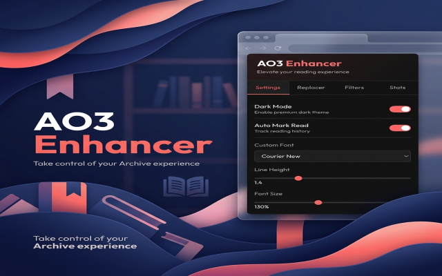 AO3 Enhancer - Auto Tracker, Dark Mode & Reader Replacer - 截图 2