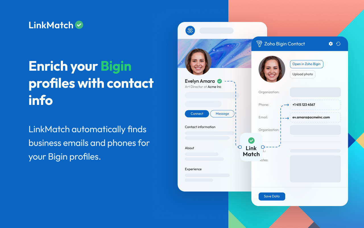 LinkMatch for Zoho Bigin - 截图 3