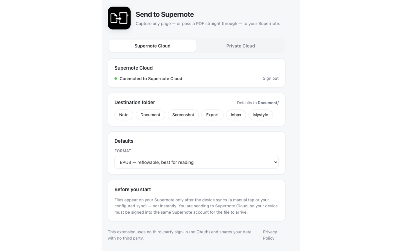 Send to Supernote - 截图 2