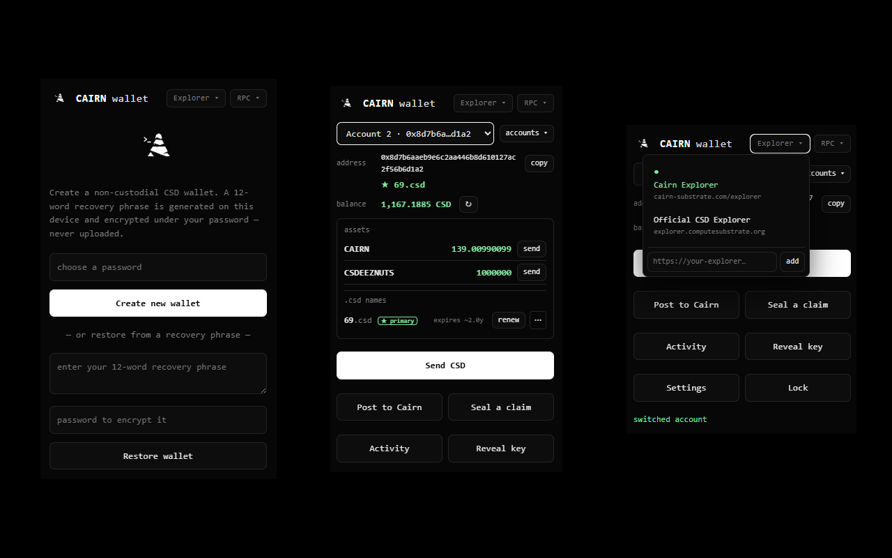 Cairn Wallet - 截图 2