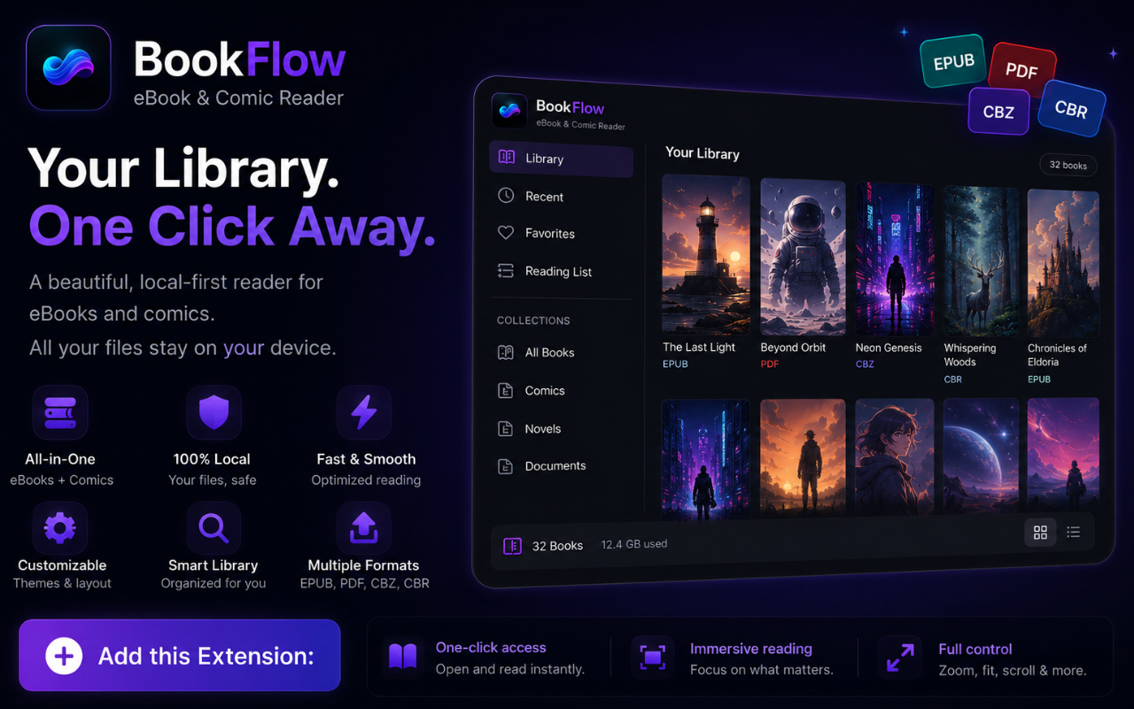 BookFlow - eBook & Comic Reader - 截图 1
