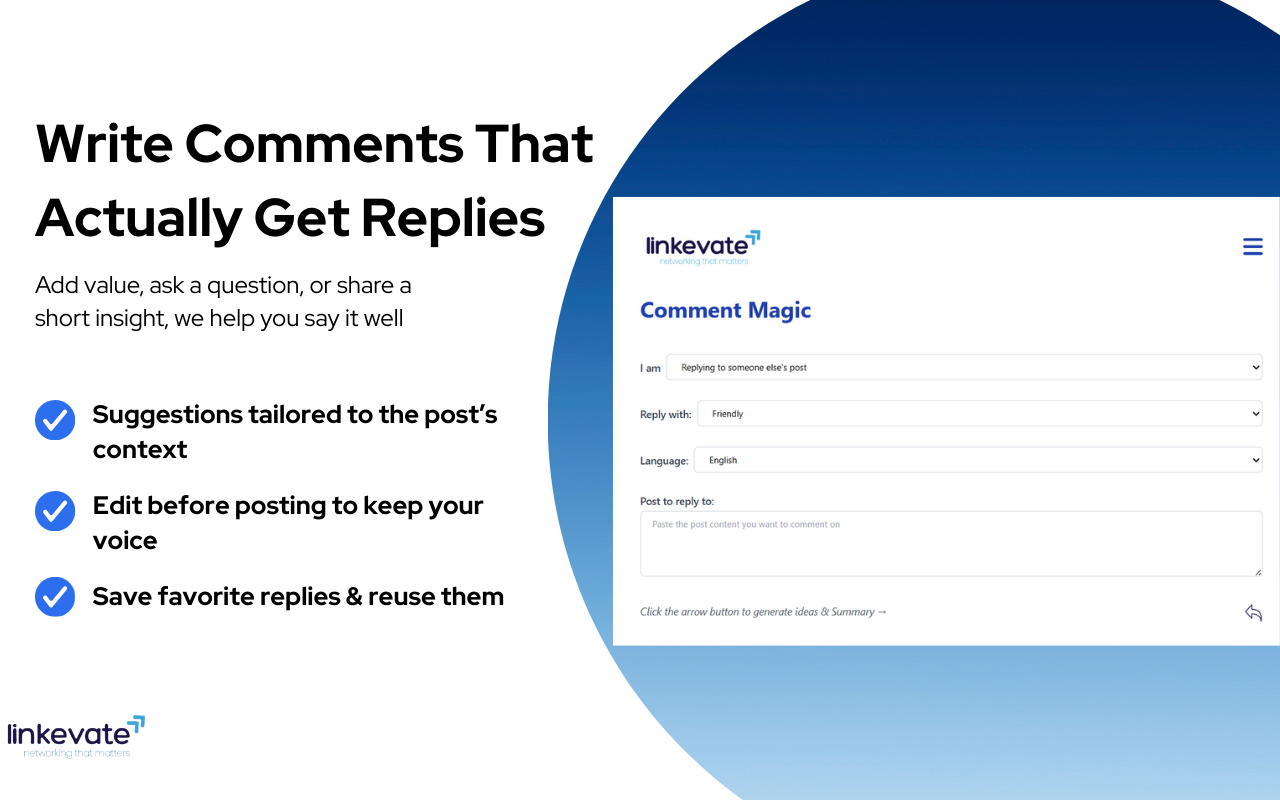 Linkevate - Tool for Consistent LinkedIn Engagement and Lead Generation - 截图 3
