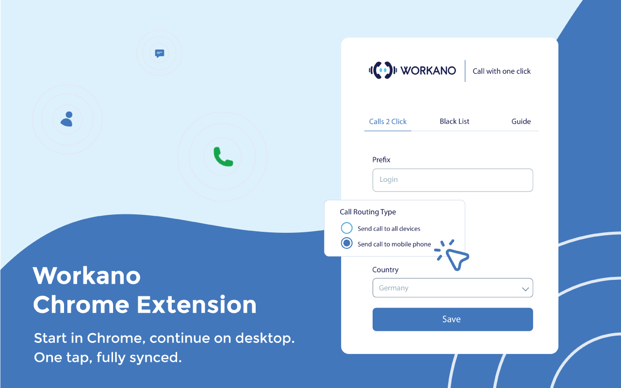 Workano – Click to Call – Instantly dial phone numbers from any webpage. - 截图 1