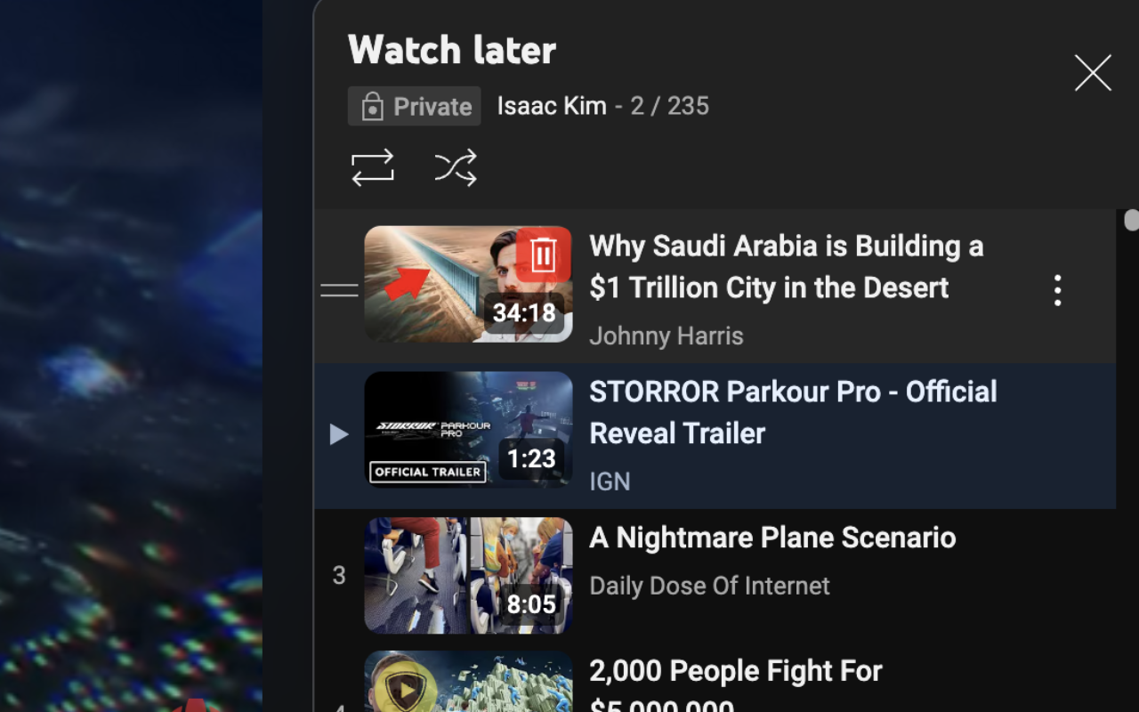 YouTube Watch Later Quick Delete and Homepage Thumbnail Button - 截图 3