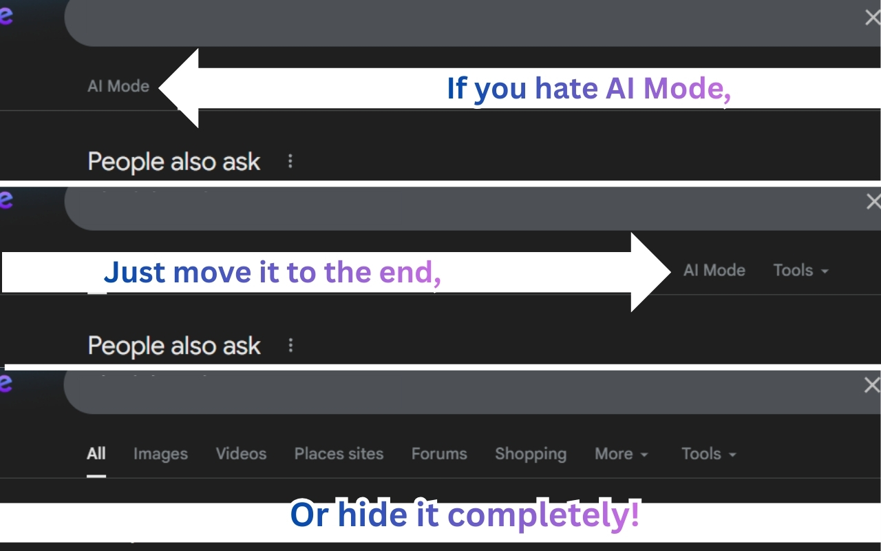 Disable AI Mode & AI Overview - 截图 3