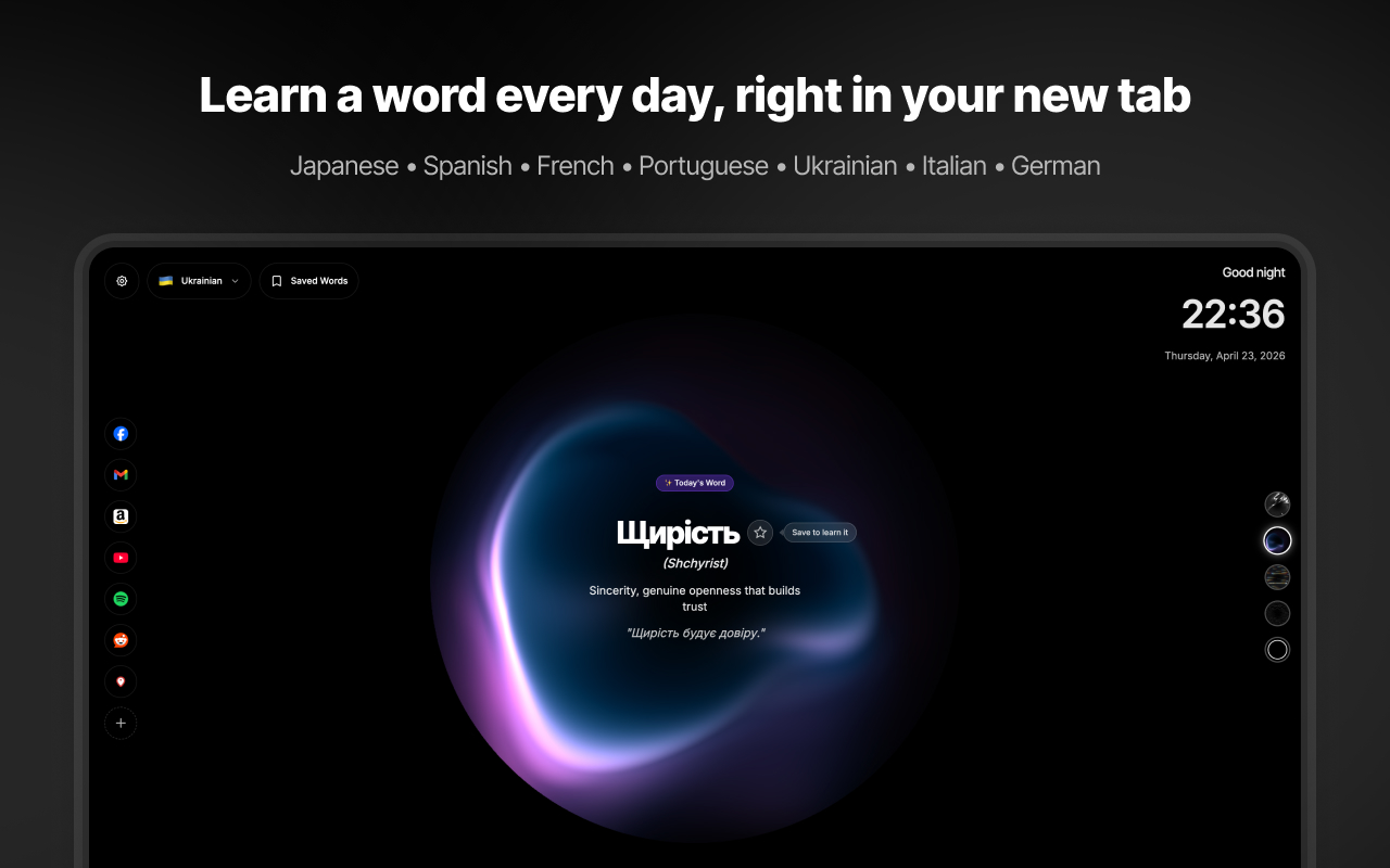 Lingua Tab — A New Word, Every New Tab - 截图 5