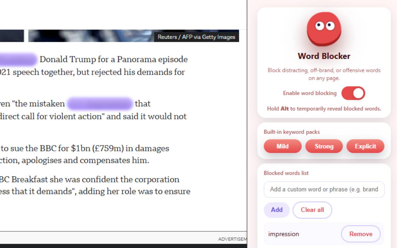 Blobbo – Word Blocker & Profanity Filter - 截图 1