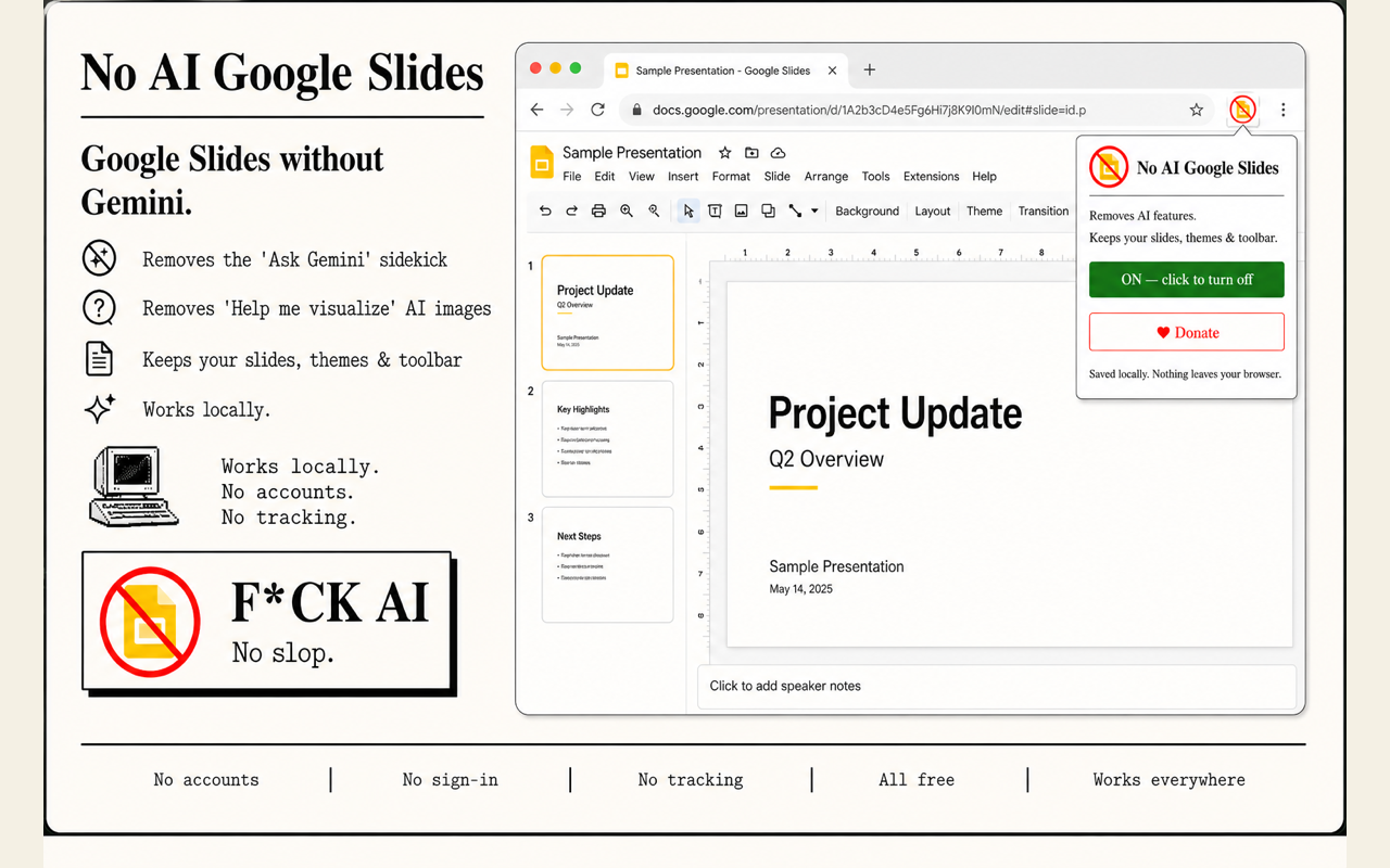 No AI Google Slides - 截图 1