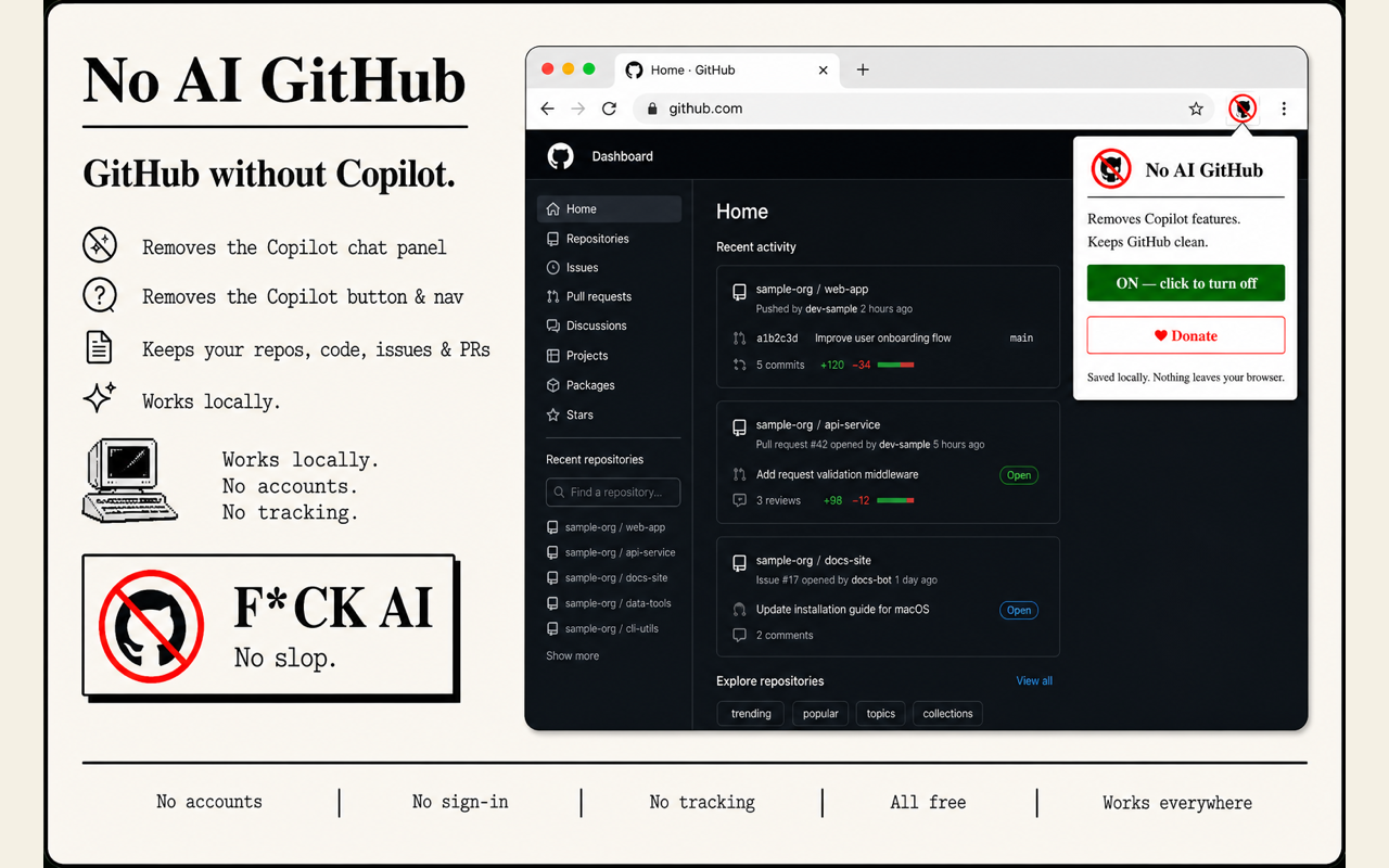 No AI GitHub - 截图 1