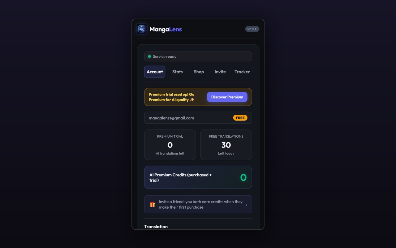MangaLens - AI Manga Translator - 截图 2