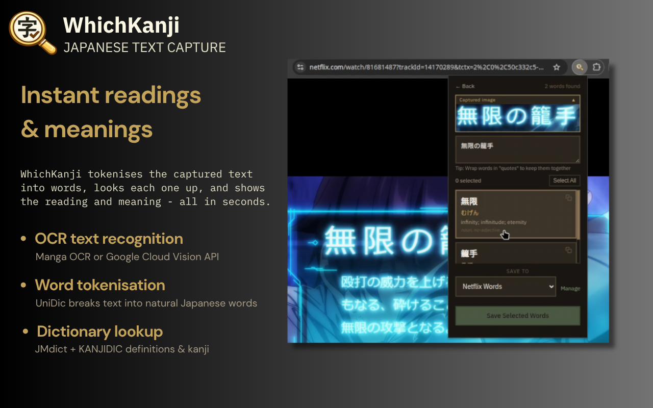 WhichKanji - Japanese Text Capture - 截图 4