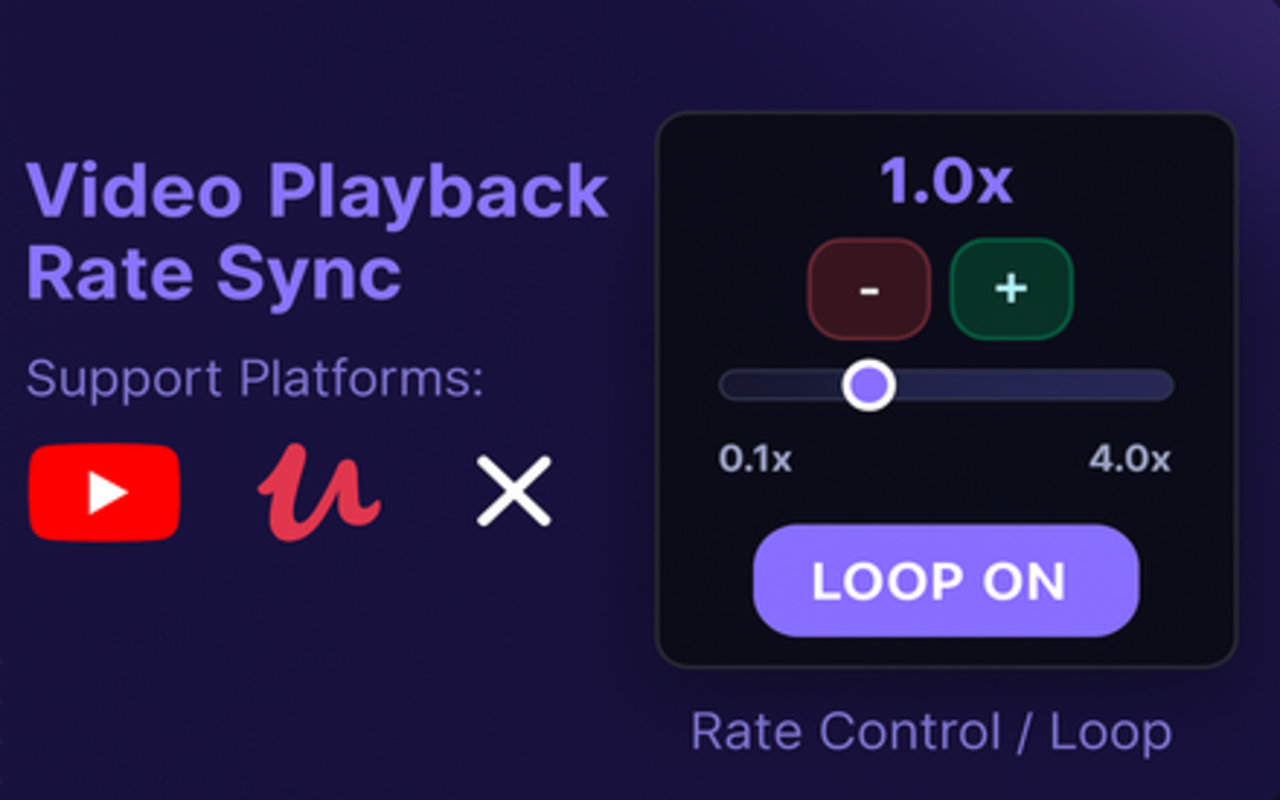 Video Playback Rate Sync - 截图 1