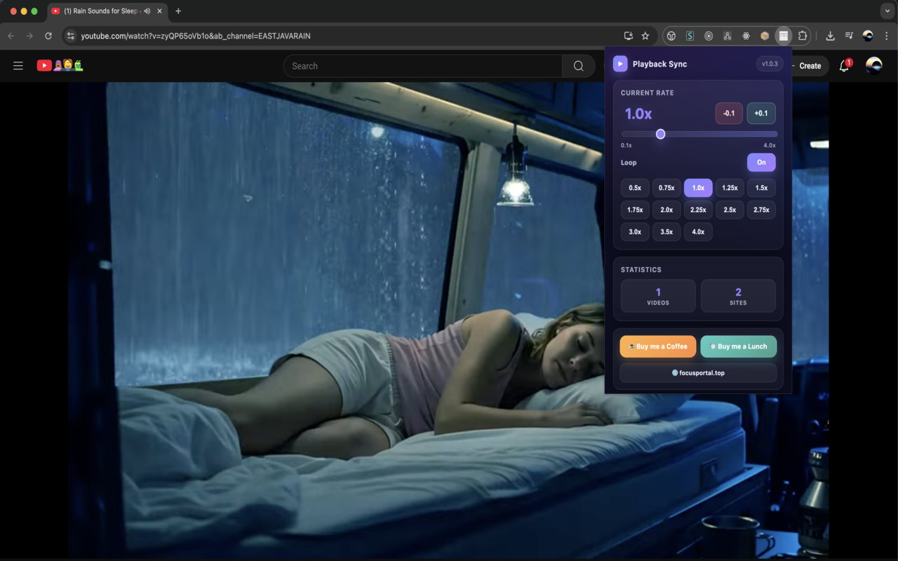 Video Playback Rate Sync - 截图 4