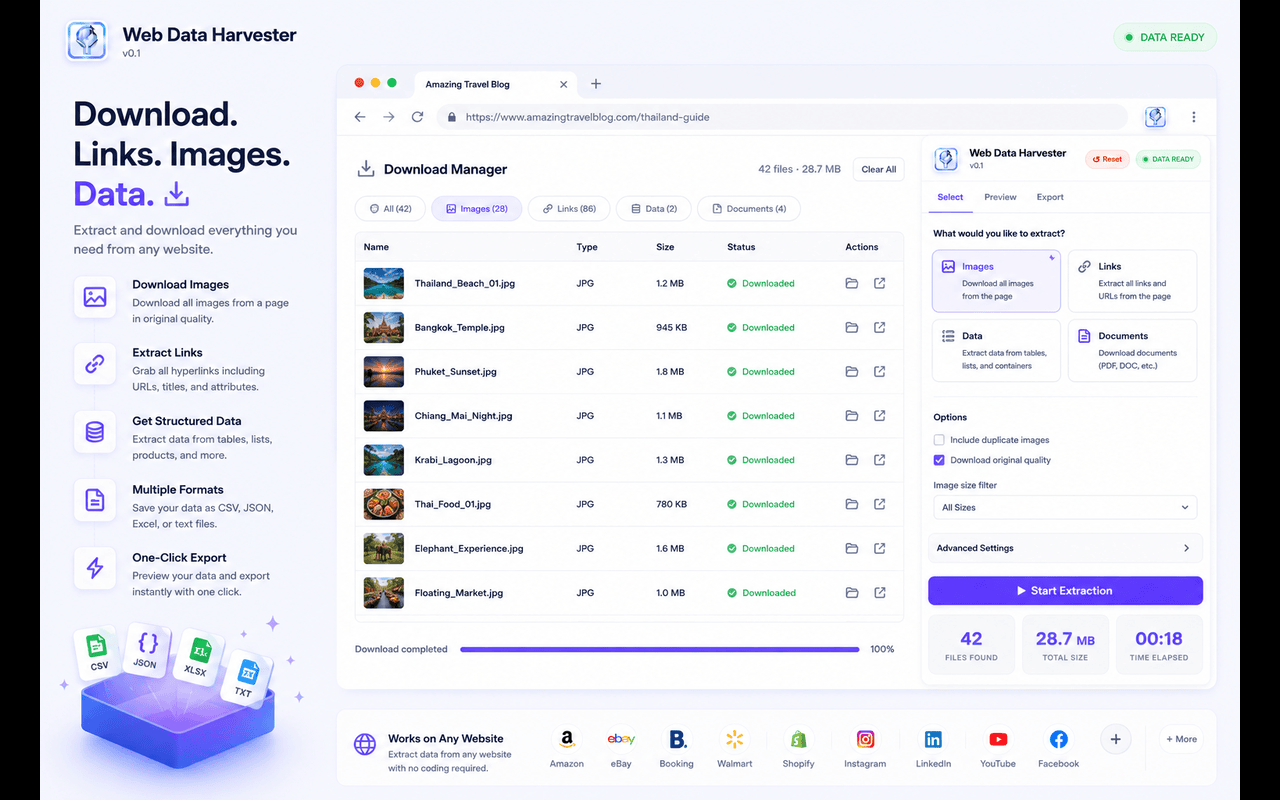 Web Data Harvester - Instant Data Scraper - 截图 3