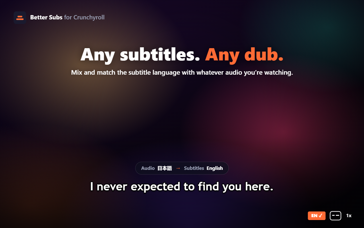 Better Subs for Crunchyroll - 截图 3