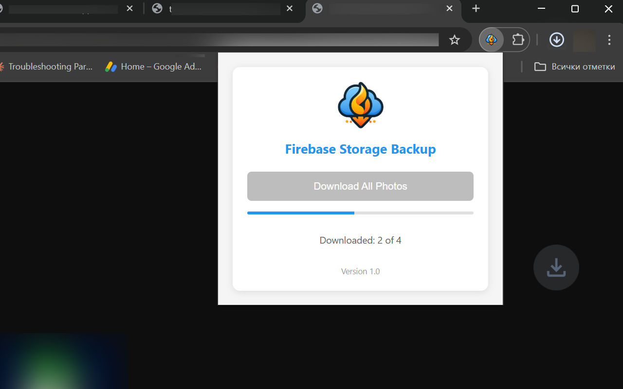 Firebase Storage Backup Downloader - 截图 1