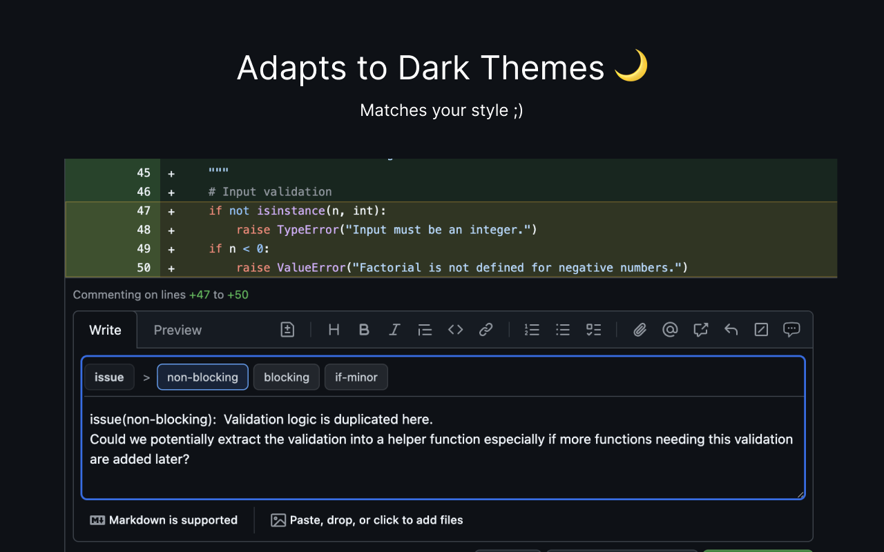 Conventional Comments (GitHub) - by Pullpo - 截图 3