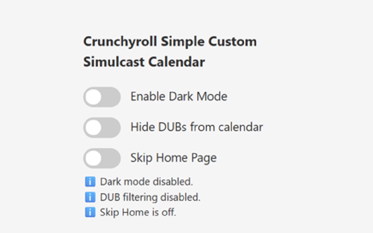 Crunchyroll Simple Custom Simulcast Calendar - 截图 1