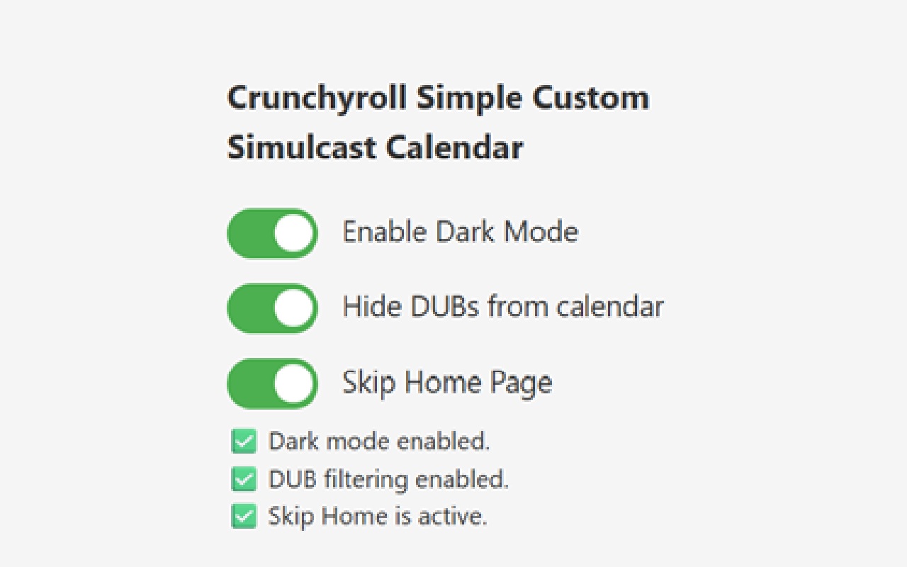 Crunchyroll Simple Custom Simulcast Calendar - 截图 3