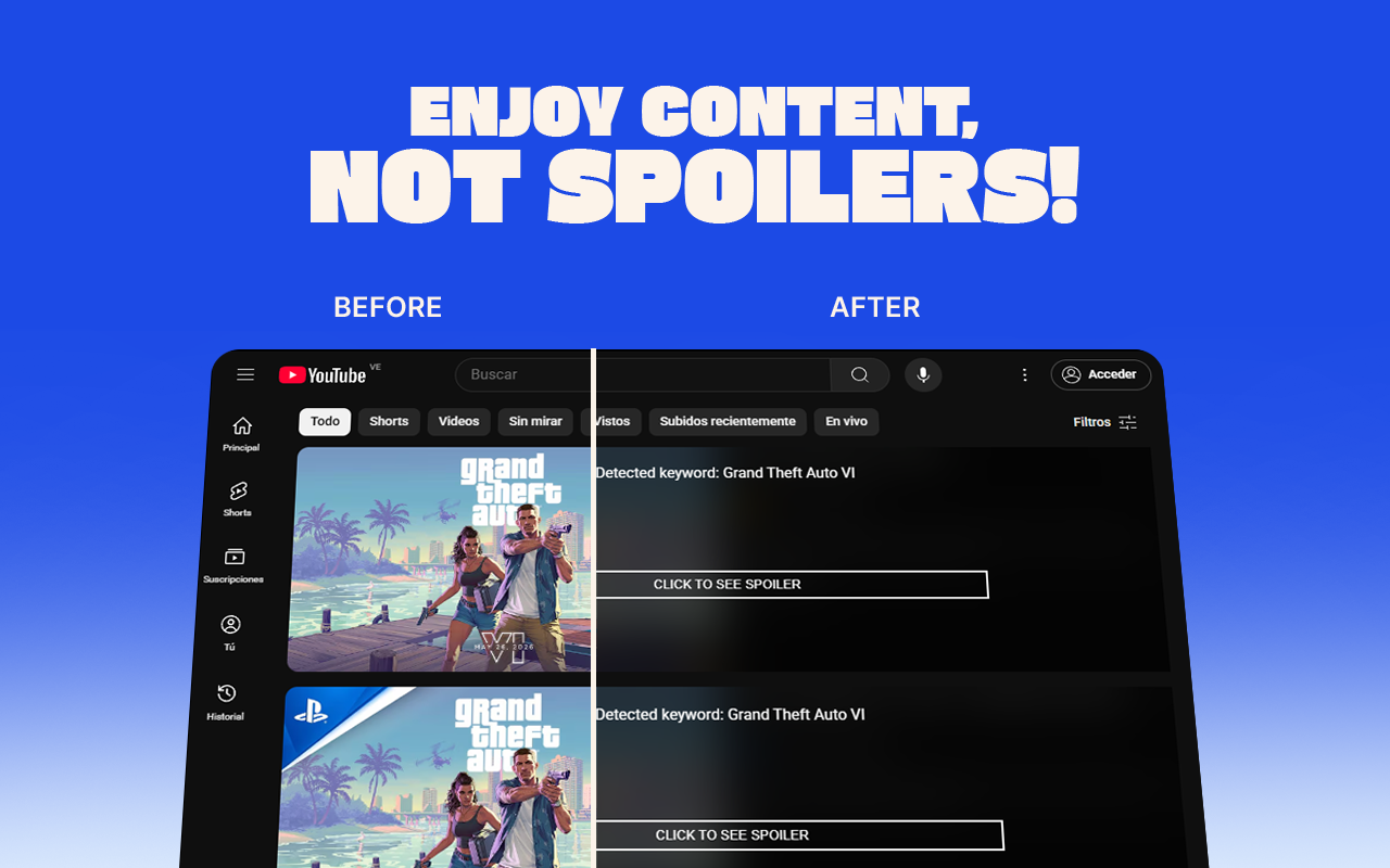 SpoilerSafe - Spoiler Blocker for YouTube & Twitter - 截图 3