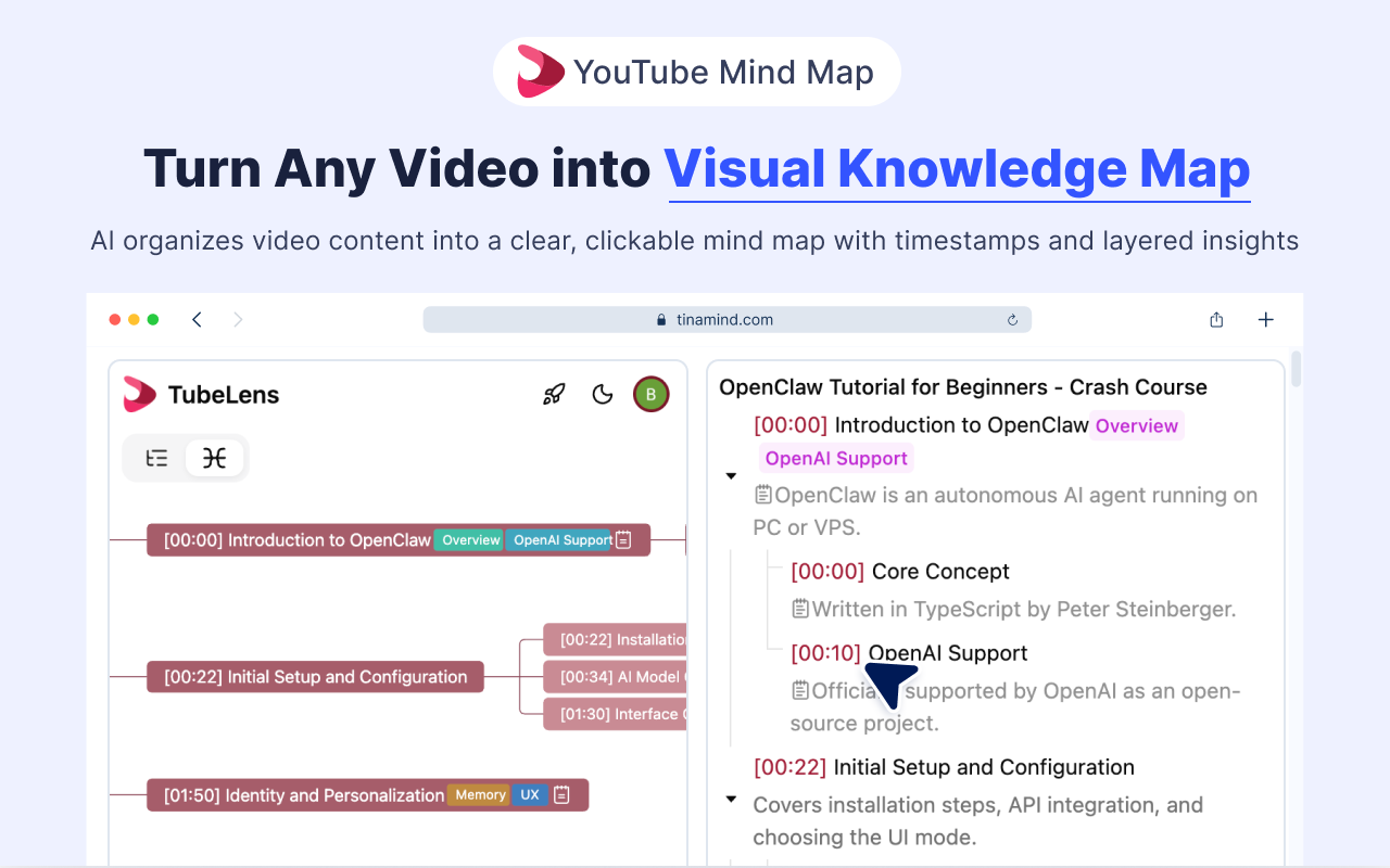 TubeLens - AI YouTube 摘要、思维导图、搜索与评论分析 - 截图 3