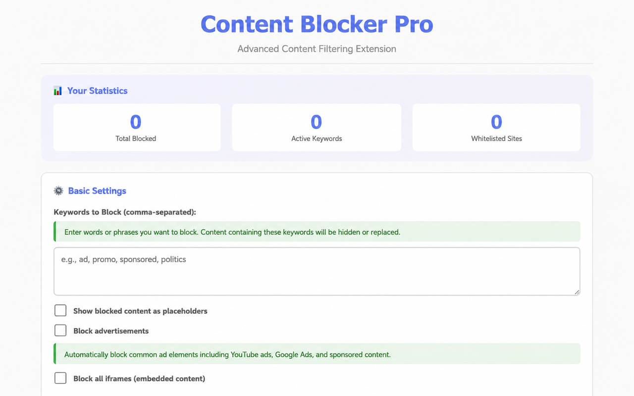 Content Blocker Pro - 截图 1