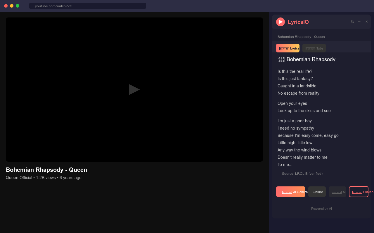LyricsIO - YouTube Lyrics Finder - 截图 3