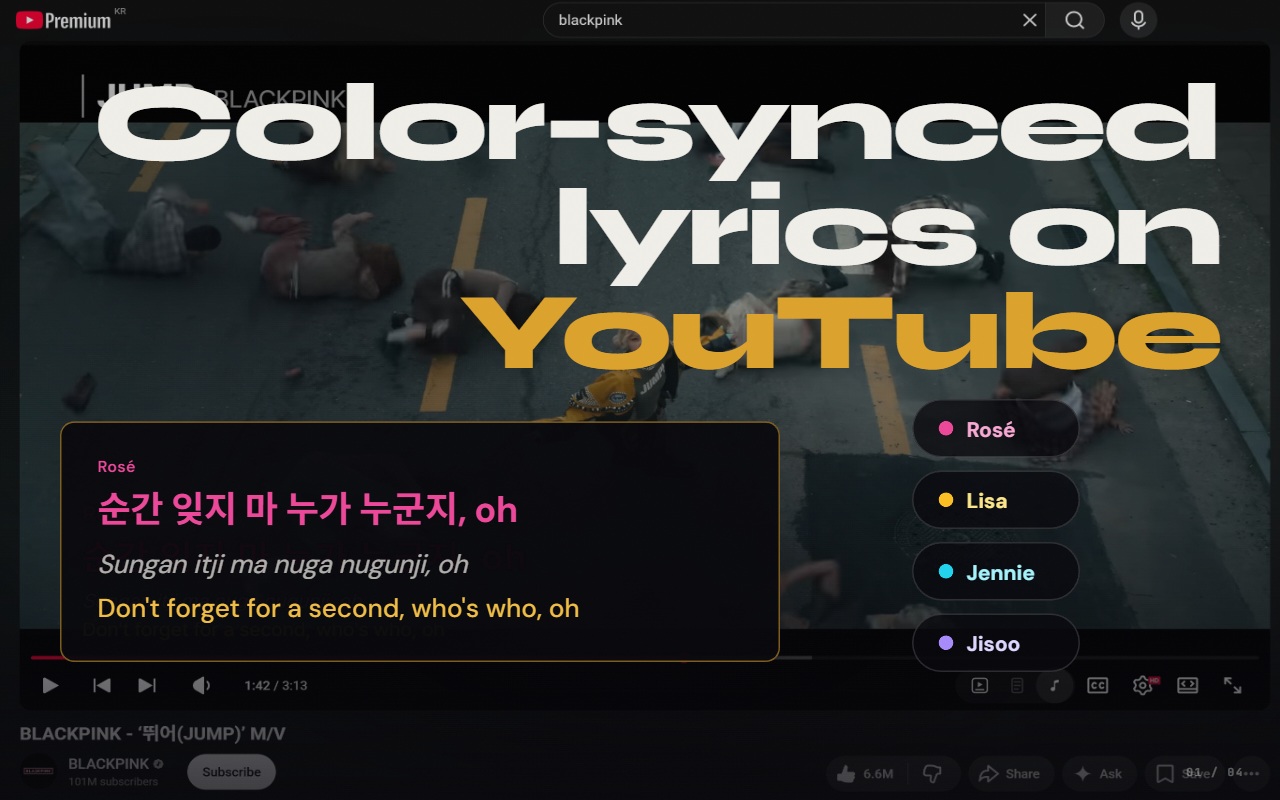 Tintpop — Color Synced Lyrics for YouTube - 截图 1