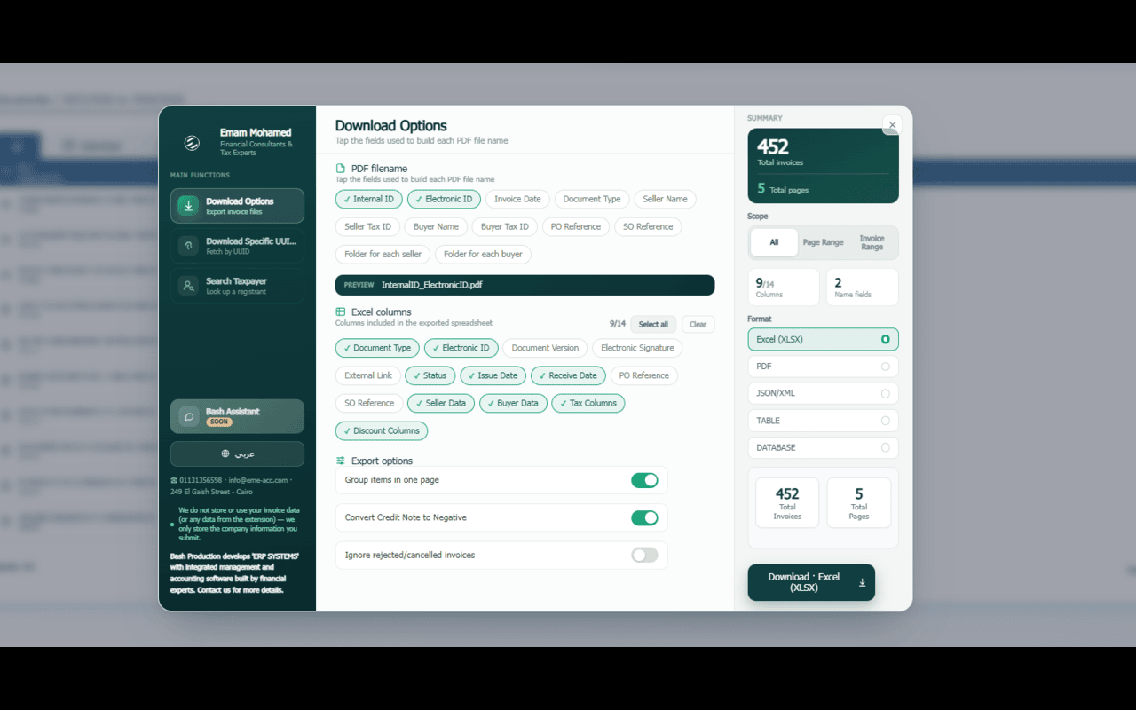 Invoices Download Tool - 截图 1