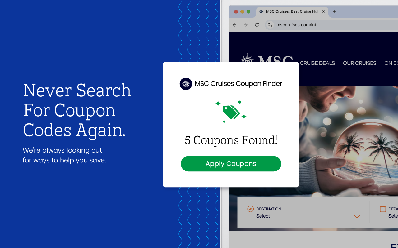MSC Cruises Coupon Finder - Latest Coupons & Best Deals - 截图 3