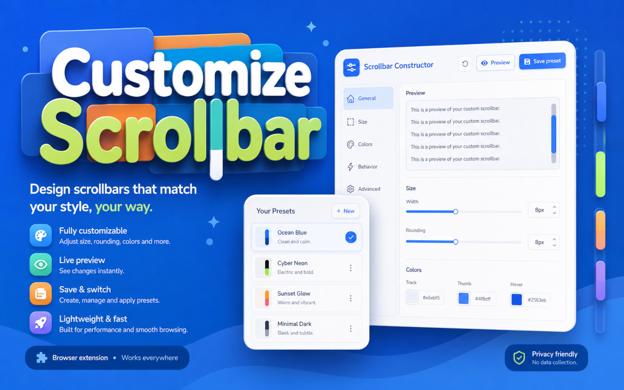 自定义滚动条 - Custom Scrollbar - 截图 4