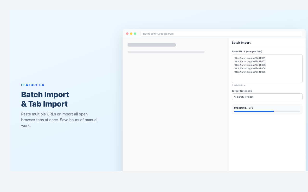 NotebookLM Hub - Import, Sync & Export - 截图 1