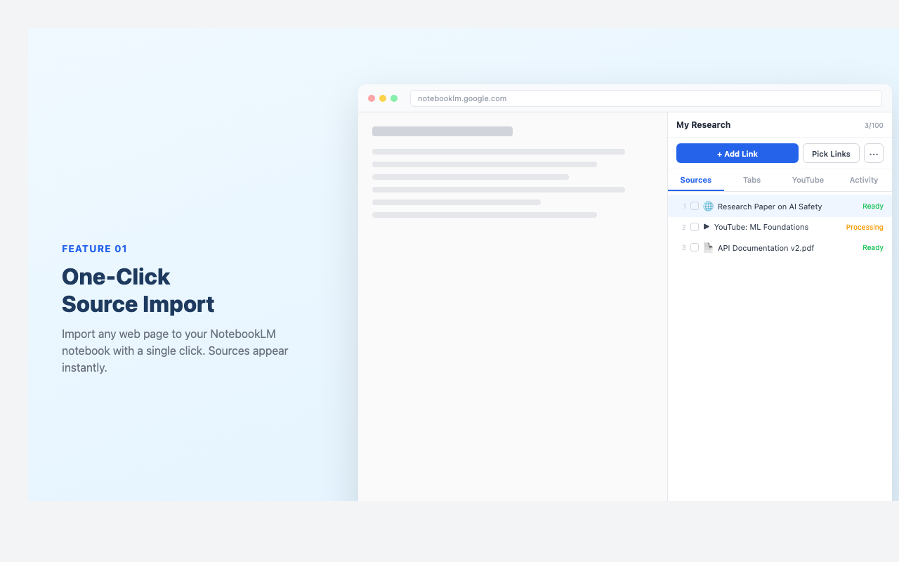 NotebookLM Hub - Import, Sync & Export - 截图 2