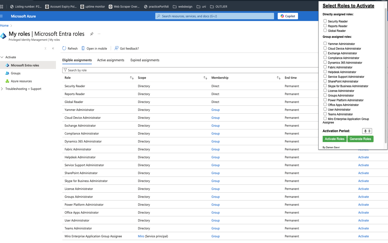 Azure Roles Activator - 截图 1
