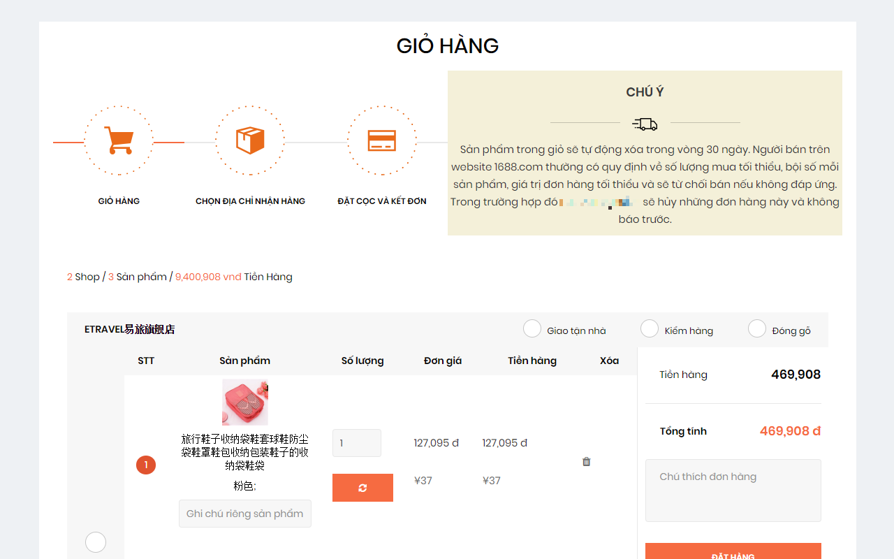 CÔNG CỤ ĐẶT HÀNG HOÀ BÌNH LOGISTICS - 截图 1